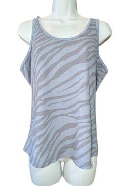 *3 FOR $9* Live Love Lounge Karen Neuburger Zebra Print Sleeveless Tank Top Soft